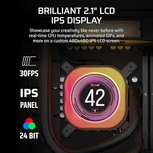 Corsair iCUE LINK TITAN Water 240mm RX LCD 73.5 CFM Black image