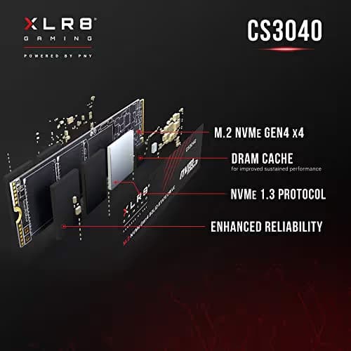 PNY XLR8 CS3040 4TB SSD M.2-2280 PCIe 4.0 x4 NVMe image