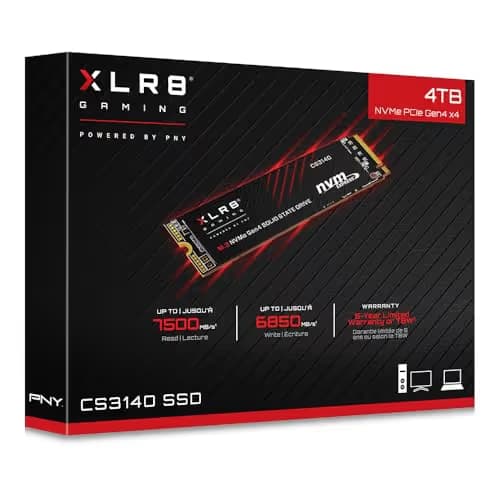 PNY CS3140 4TB SSD M.2-2280 PCIe 4.0 x4 NVMe image