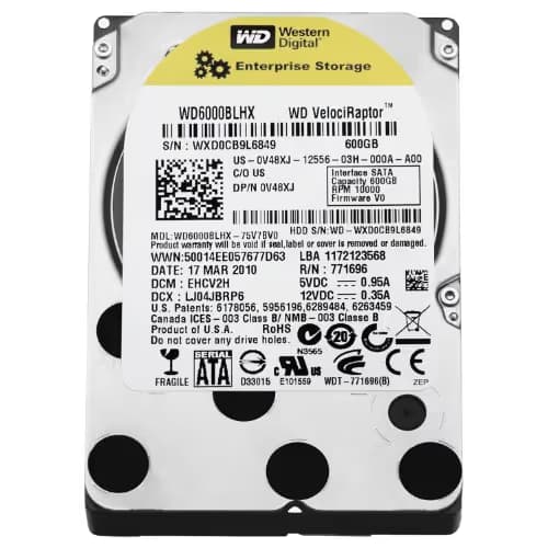 Western Digital VelociRaptor 600GB HDD 2.5" 10000RPM SATA Internal main image