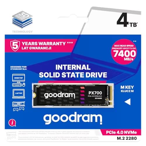 GOODRAM PX700 4TB SSD M.2 PCIe 4.0 NVMe image