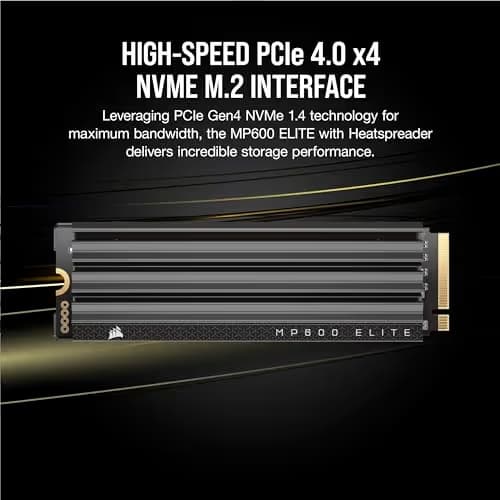 Corsair MP600 ELITE w/Heatsink 4TB SSD M.2-2280 PCIe 4.0 X4 NVMe image