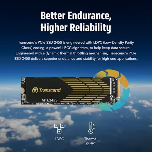 Transcend MTE245S 1TB M.2-2280 SSD PCIe 4.0 X4 NVMe image