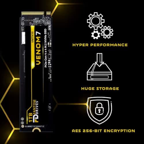 Fantom Drives VENOM7 1TB M.2-2280 SSD PCIe 4.0 x4 NVMe image