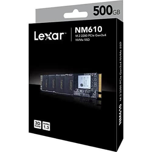 Lexar NM610 500GB M.2-2280 SSD PCIe 3.0 x4 NVMe image