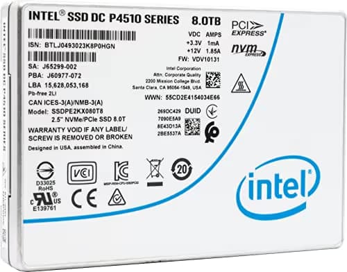 Intel DC P4510 8TB SSD 2.5" NVMe main image
