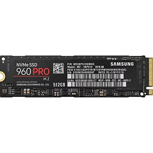 Samsung 960 Pro 512GB M.2-2280 SSD PCIe 3.0 X4 NVMe main image