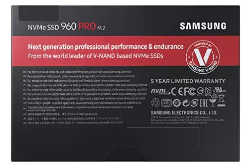 Samsung 960 Pro 512GB M.2-2280 SSD PCIe 3.0 X4 NVMe image