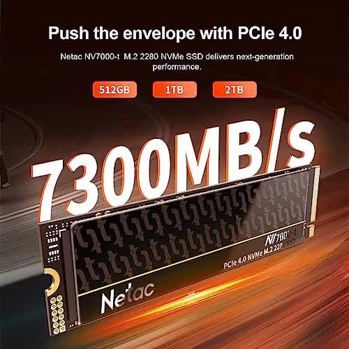 Netac NV7000-t 1TB SSD M.2-2280 PCIe 4.0 x4 NVMe image