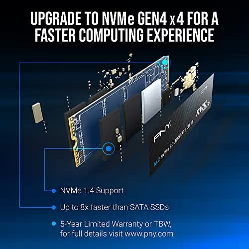PNY CS2241 500GB SSD M.2-2280 PCIe 4.0 x4 NVMe image