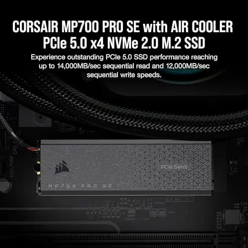 Corsair MP700 PRO SE with Air Cooler 2TB M.2-2280 SSD PCIe 5.0 X4 NVMe image