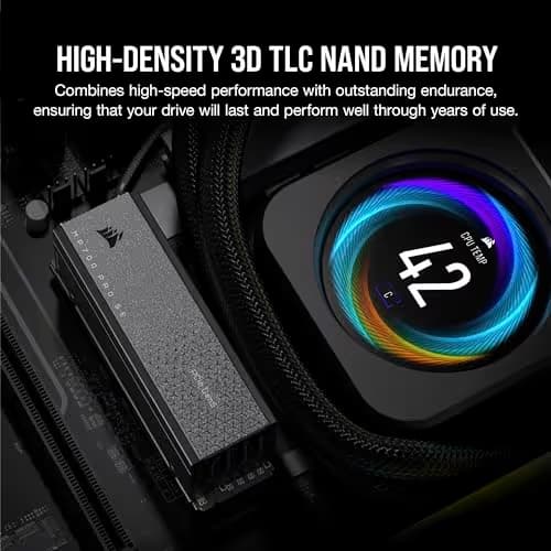 Corsair MP700 PRO SE with Air Cooler 2TB M.2-2280 SSD PCIe 5.0 X4 NVMe image