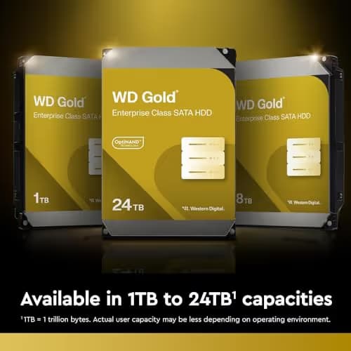 Western Digital Gold 1TB HDD 3.5" 7200RPM SATA 6.0 Gb/s image