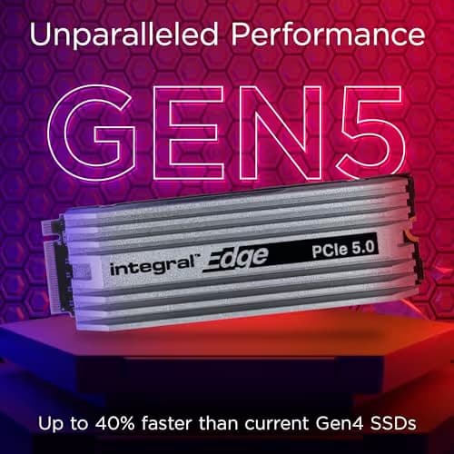 Integral Edge Gen5 w/ Heatsink 2TB SSD M.2-2280 PCIe 5.0 X4 NVMe image