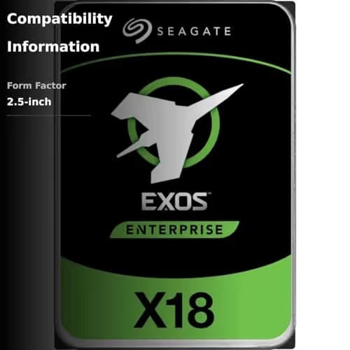 Seagate Exos X18 12TB 3.5" HDD 7200RPM SATA 6.0 Gb/s image