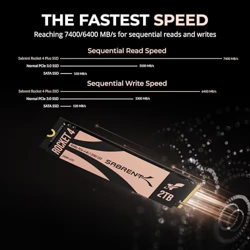 Sabrent Rocket 4 2TB SSD M.2 PCIe 4.0 NVMe image