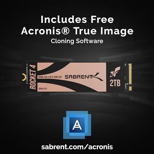 Sabrent Rocket 4 2TB SSD M.2 PCIe 4.0 NVMe image