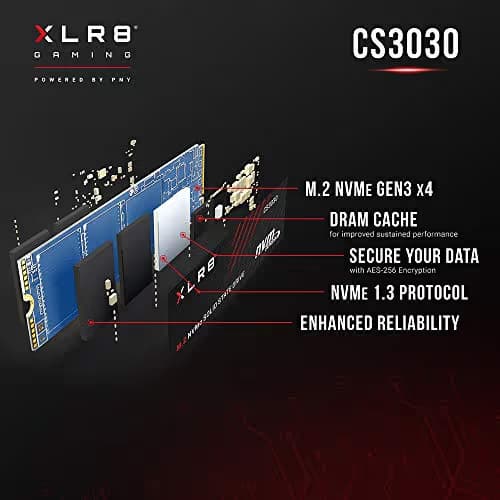 PNY XLR8 CS3030 1TB SSD M.2-2280 PCIe 3.0 x4 NVMe image