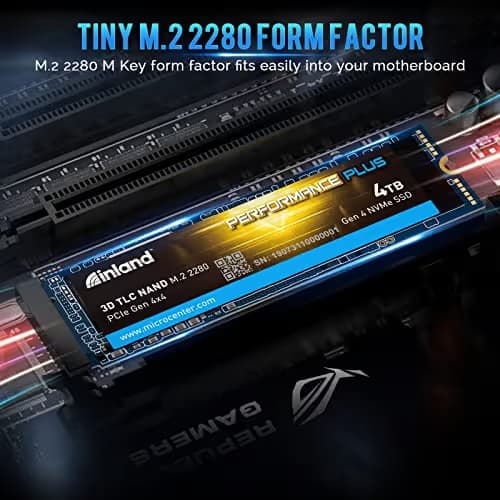 Inland Performance Plus 4TB SSD M.2-2280 PCIe 4.0 X4 NVMe image
