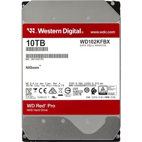 Western Digital Red Pro 10TB HDD 3.5" 7200RPM SATA 6.0 Gb/s Internal image