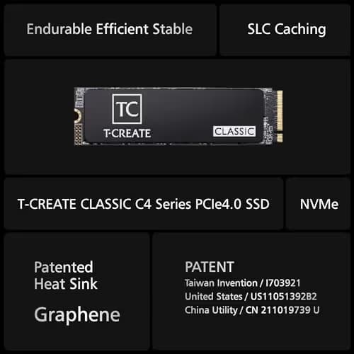 TEAMGROUP T-Create Classic C47 2TB SSD M.2 PCIe 4.0 NVMe image