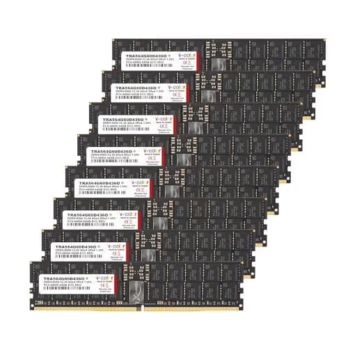 V-Color ECC Registered DIMM 512GB (8x64GB) DDR5 6000 CL36 Black image