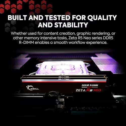 G.Skill Zeta R5 Neo Black Registered DDR5-6400 CL32 128GB (4x32GB) image