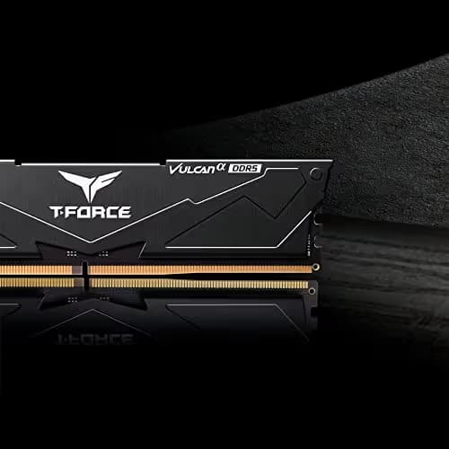 TEAMGROUP T-Force Vulcanα Black DDR5-6000 CL38 64GB (2x32GB) image