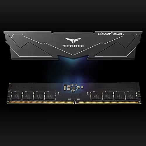 TEAMGROUP T-Force Vulcanα Black DDR5-6000 CL38 64GB (2x32GB) image