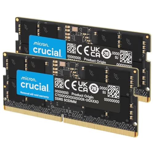 Crucial CT2K8G48C40S5 Black SODIMM DDR5-4800 CL40 16GB (2x8GB) main image