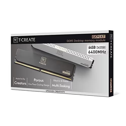 TEAMGROUP T-Create Expert White DDR5-6400 CL34 64GB (2x32GB) image