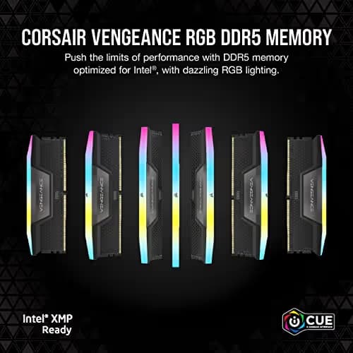Corsair Vengeance RGB Black / Silver DDR5-6400 CL32 96GB (2x48GB) image