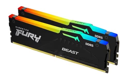 Kingston FURY Beast RGB Black DDR5-6000 CL30 16GB (2x8GB) image