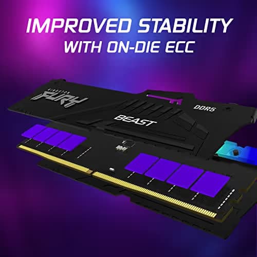 Kingston FURY Beast RGB Black DDR5-5200 CL36 16GB (1x16GB) image