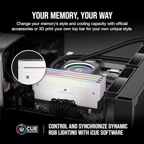 Corsair Dominator Titanium White DDR5-6400 CL32 32GB (2x16GB) image