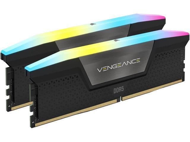 Corsair Vengeance RGB Black / Gray DDR5-6400 CL36 32GB (2x16GB) image