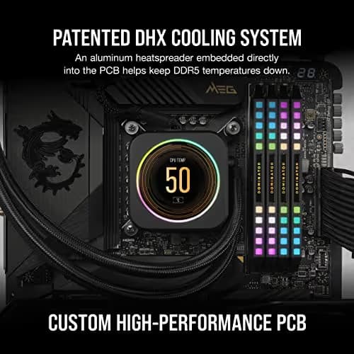 Corsair Dominator Platinum RGB Black DDR5-5600 CL40 64GB (2x32GB) image