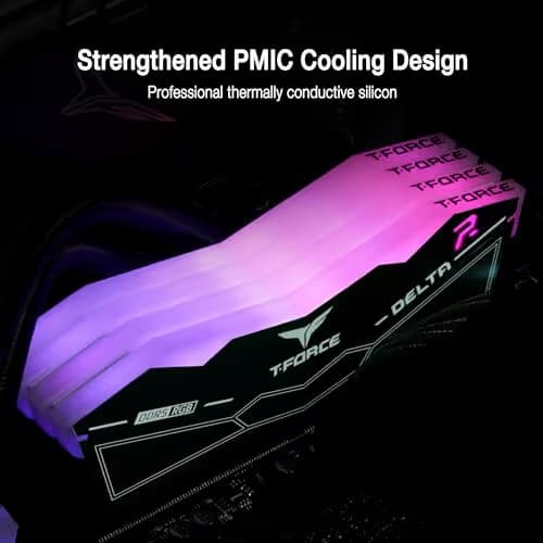 TEAMGROUP T-Force Delta RGB Black DDR5-6000 CL28 32GB (2x16GB) image