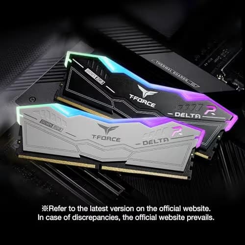 TEAMGROUP T-Force Delta RGB Black DDR5-6000 CL28 32GB (2x16GB) image