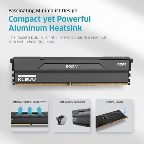 Klevv BOLT V Black DDR5-6000 CL30 32GB (2x16GB) image