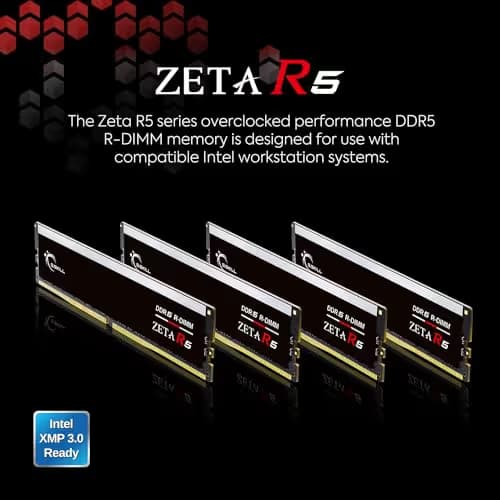 G.Skill Zeta R5 Black / White Registered DDR5-6400 CL32 64GB (4x16GB) image