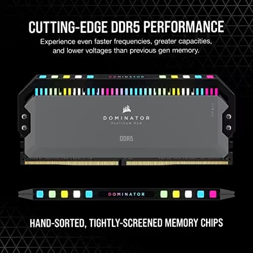 Corsair Dominator Platinum RGB Gray / Black DDR5-5200 CL40 32GB (2x16GB) image
