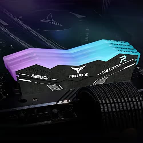 TEAMGROUP T-Force DELTAα RGB Black DDR5-6000 CL38 32GB (2x16GB) image
