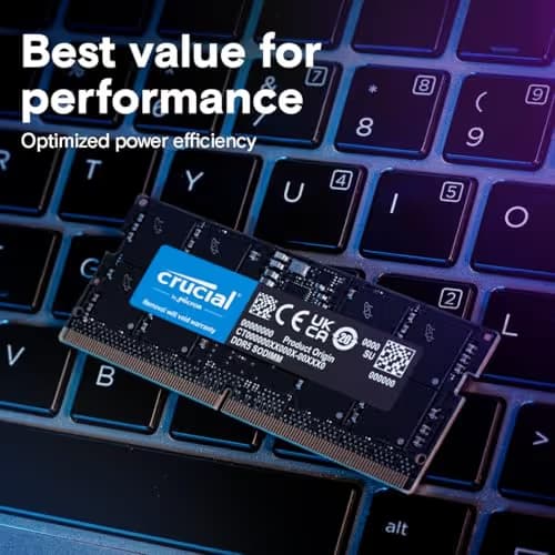 Crucial CT8G48C40S5 Black SODIMM DDR5-4800 CL40 8GB (1x8GB) image
