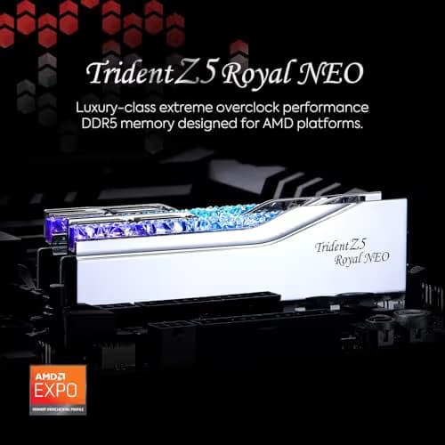 G.Skill Trident Z5 Royal Neo RGB Silver DDR5-6000 CL26 32GB (2x16GB) image