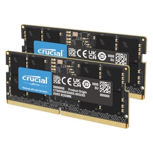 Crucial CT2K32G52C42S5 Black DDR5-5200 SODIMM CL42 64GB (2x32GB) main image