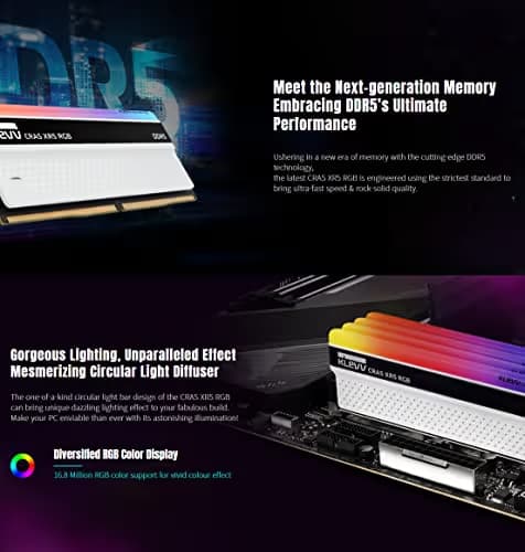 Klevv CRAS XR5 RGB White DDR5-7200 CL36 32GB (2x16GB) image