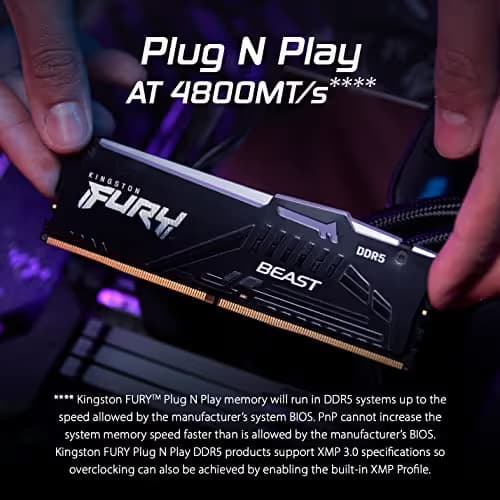 Kingston FURY Beast RGB Black DDR5-5600 CL40 8GB (1x8GB) image