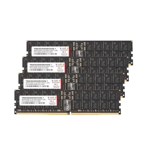 V-Color TRA564G60D434Q Registered White DDR5-6000 CL34 256GB (4x64GB) image