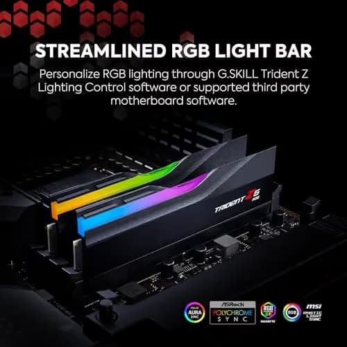 G.Skill Trident Z5 RGB Black DDR5-5600 CL40 96GB (2x48GB) image